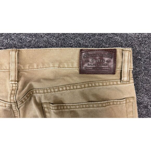 Polo Ralph Lauren Jeans Men's 35x30 Tan Khaki Straight Fit Denim Pants - Picture 4 of 4